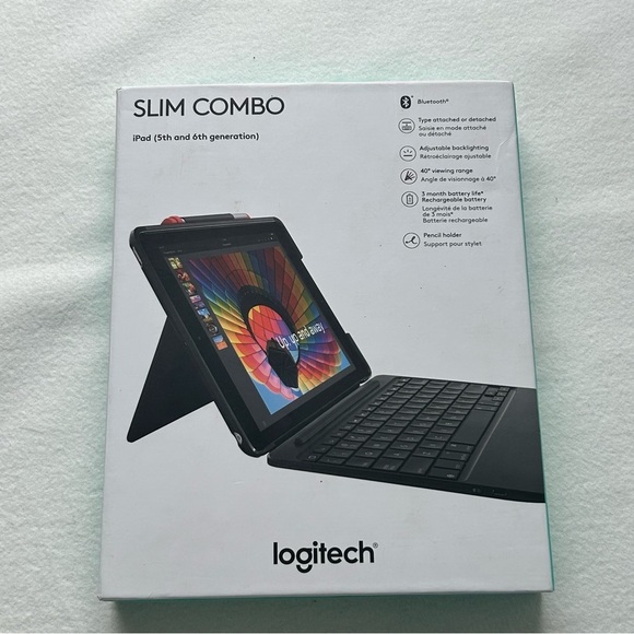 Logitech Other - Logitech Slim Combo Keyboard Case for iPad - Black